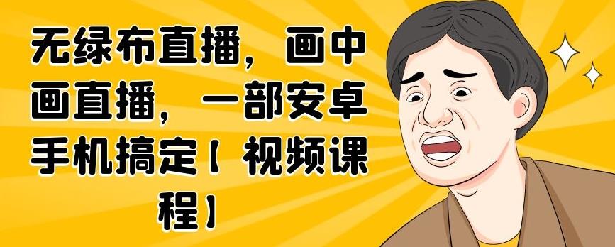 无绿布直播，画中画直播，一部安卓手机搞定【视频课程】创富副业网-网创项目资源站-副业项目-创业项目-搞钱项目创富副业网