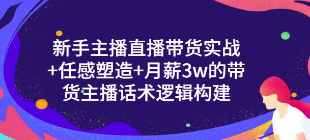 新手主播直播带货实战+信任感塑造+月薪3w的带货主播话术逻辑构建创富副业网-网创项目资源站-副业项目-创业项目-搞钱项目创富副业网
