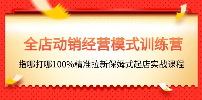 全店动销-经营模式训练营，指哪打哪100%精准拉新保姆式起店实战课程创富副业网-网创项目资源站-副业项目-创业项目-搞钱项目创富副业网