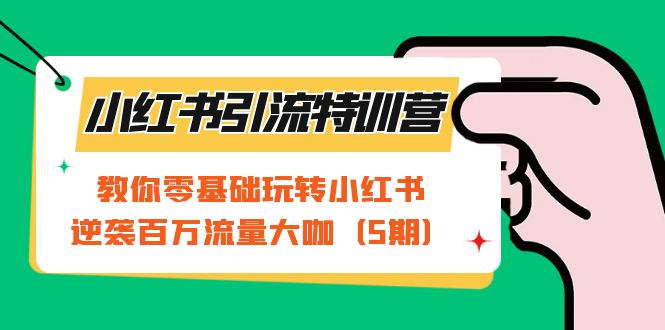小红书引流特训营-第5期：教你零基础玩转小红书，逆袭百万流量大咖创富副业网-网创项目资源站-副业项目-创业项目-搞钱项目创富副业网