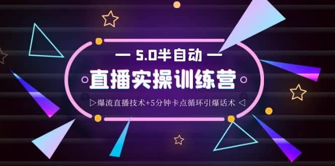 蚂蚁·5.0半自动直播2345打法，半自动爆流直播技术+5分钟卡点循环引爆话术创富副业网-网创项目资源站-副业项目-创业项目-搞钱项目创富副业网