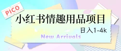 最新小红书情趣用品项目，日入1-4k创富副业网-网创项目资源站-副业项目-创业项目-搞钱项目创富副业网