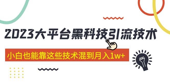 价值4899的2023大平台黑科技引流技术 29节课创富副业网-网创项目资源站-副业项目-创业项目-搞钱项目创富副业网