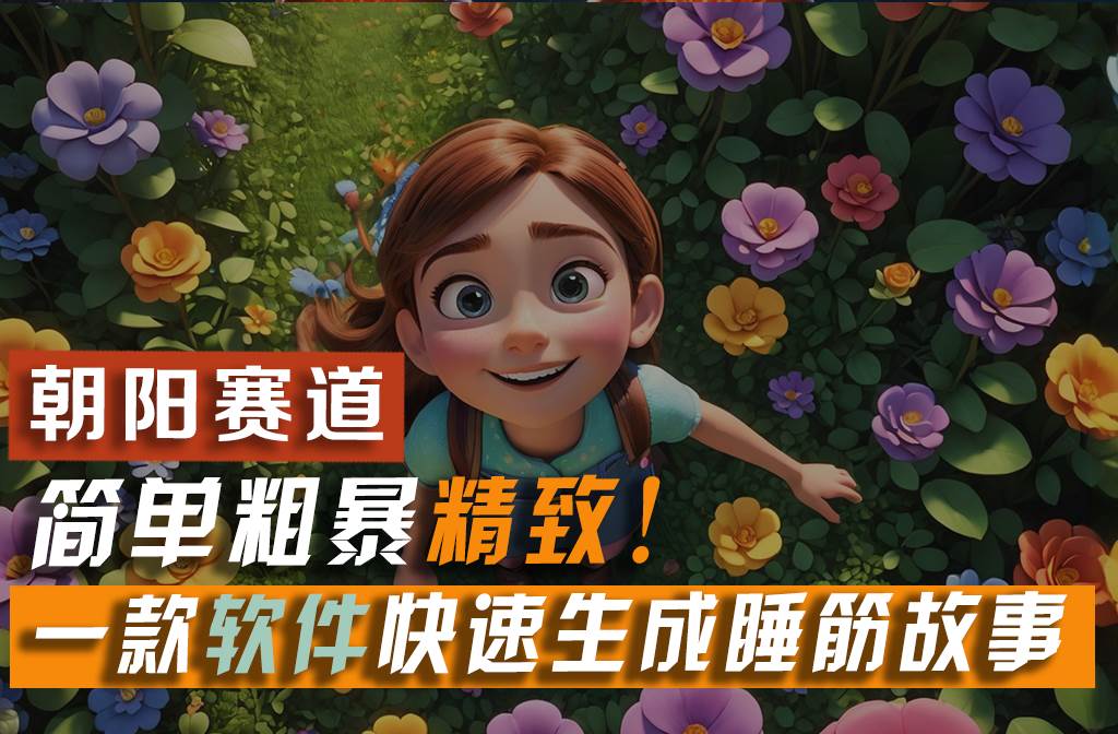 利用一款软件5分钟一条爆款睡前故事，简单粗暴精致！小白月入2w+创富副业网-网创项目资源站-副业项目-创业项目-搞钱项目创富副业网