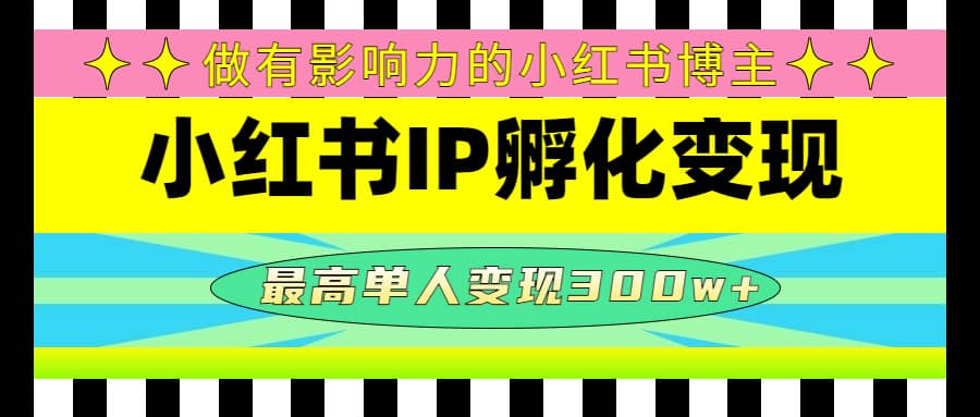 某收费培训-小红书IP孵化变现：做有影响力的小红书博主创富副业网-网创项目资源站-副业项目-创业项目-搞钱项目创富副业网