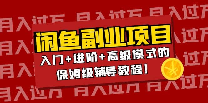 月入过万闲鱼副业项目：入门+进阶+高级模式的保姆级辅导教程创富副业网-网创项目资源站-副业项目-创业项目-搞钱项目创富副业网