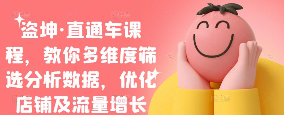盗坤·直通车课程，教你多维度筛选分析数据，优化店铺及流量增长创富副业网-网创项目资源站-副业项目-创业项目-搞钱项目创富副业网