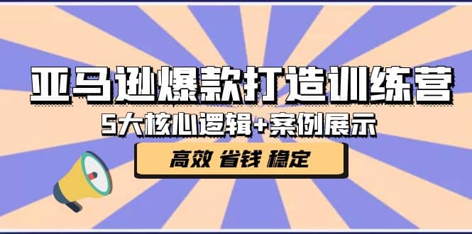 亚马逊爆款打造训练营：5大核心逻辑+案例展示 打造爆款链接 高效 省钱 稳定创富副业网-网创项目资源站-副业项目-创业项目-搞钱项目创富副业网