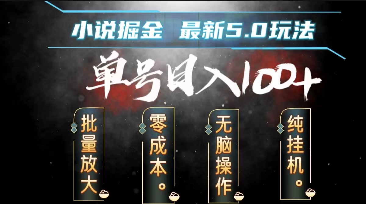 全自动小说撸金，无脑操作，单号日入100+小白轻松上手创富副业网-网创项目资源站-副业项目-创业项目-搞钱项目创富副业网