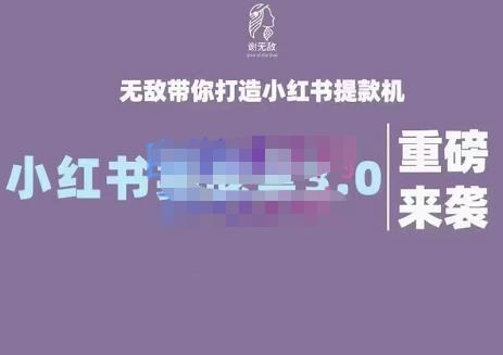 谢无敌·小红书实战营3.0，无敌带你打造小红书提款机 价值7999元创富副业网-网创项目资源站-副业项目-创业项目-搞钱项目创富副业网