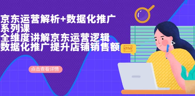 京东运营解析与数据化推广系列课，全维度讲解京东运营逻辑+数据化推广提升店铺销售额创富副业网-网创项目资源站-副业项目-创业项目-搞钱项目创富副业网