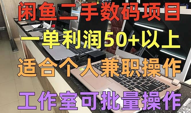 闲鱼二手数码项目，个人副业低保收入，工作室批量放大操作创富副业网-网创项目资源站-副业项目-创业项目-搞钱项目创富副业网
