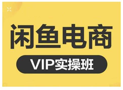 闲鱼电商零基础入门到进阶VIP实战课程，帮助你掌握闲鱼电商所需的各项技能创富副业网-网创项目资源站-副业项目-创业项目-搞钱项目创富副业网