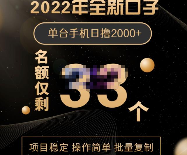 2022年全新口子，手机批量搬砖玩法，一部手机日撸2000+创富副业网-网创项目资源站-副业项目-创业项目-搞钱项目创富副业网