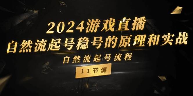 2024游戏直播-自然流起号稳号的原理和实战，自然流起号流程（11节）创富副业网-网创项目资源站-副业项目-创业项目-搞钱项目创富副业网