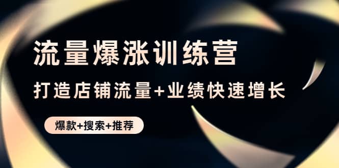 流量爆涨训练营：打造店铺流量+业绩快速增长 (爆款+搜索+推荐)创富副业网-网创项目资源站-副业项目-创业项目-搞钱项目创富副业网