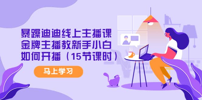 暴躁迪迪线上主播课，金牌主播教新手小白如何开播（15节课时）创富副业网-网创项目资源站-副业项目-创业项目-搞钱项目创富副业网