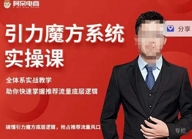 阿呆-引力魔方系统实操课，全体系实战教学，助你快速掌握推荐流量底层逻辑创富副业网-网创项目资源站-副业项目-创业项目-搞钱项目创富副业网