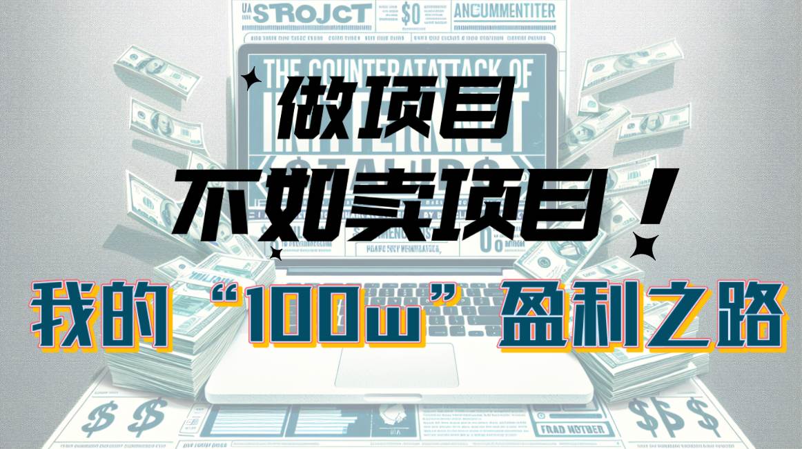 为什么做项目不如卖项目？我的100W+盈利之路创富副业网-网创项目资源站-副业项目-创业项目-搞钱项目创富副业网