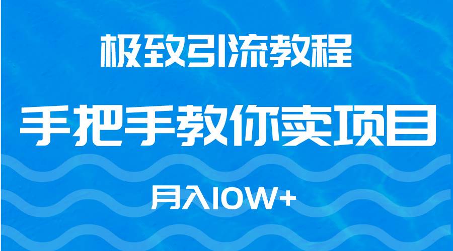 极致引流教程，手把手教你卖项目，月入10W+创富副业网-网创项目资源站-副业项目-创业项目-搞钱项目创富副业网