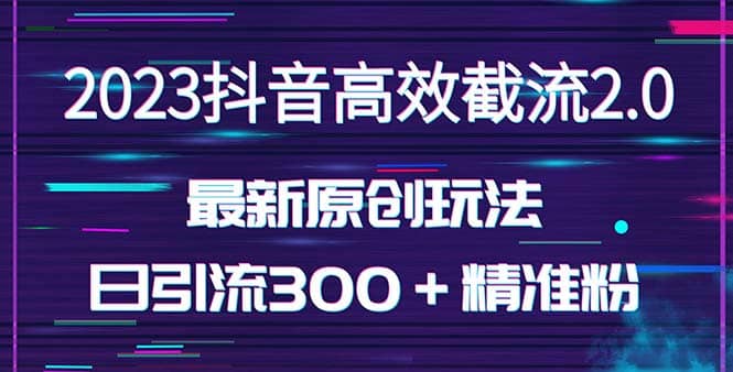日引300＋创业粉，独家抖音高效截流2.0玩法（价值1280）创富副业网-网创项目资源站-副业项目-创业项目-搞钱项目创富副业网