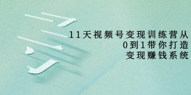 好望角·11天视频号变现训练营，从0到1打造变现赚钱系统（价值398）创富副业网-网创项目资源站-副业项目-创业项目-搞钱项目创富副业网