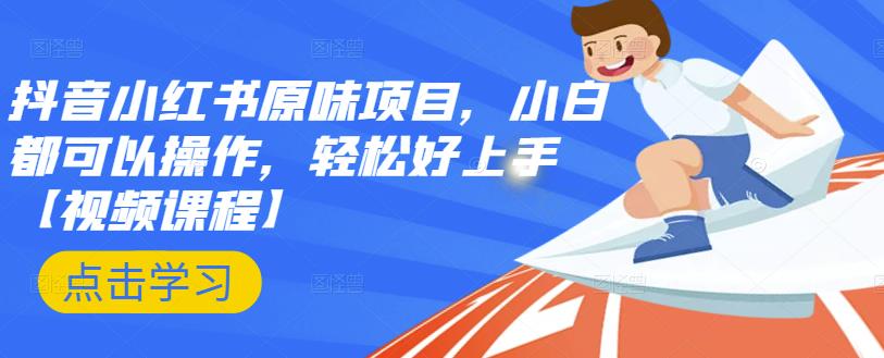 抖音小红书原味项目，小白都可以操作，轻松好上手【视频课程】创富副业网-网创项目资源站-副业项目-创业项目-搞钱项目创富副业网