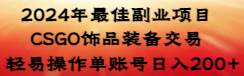 2024年最佳副业项目 CSGO饰品装备交易 轻易操作单账号日入200+创富副业网-网创项目资源站-副业项目-创业项目-搞钱项目创富副业网
