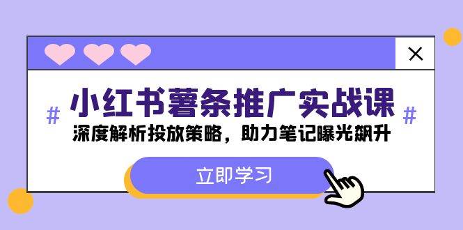 小红书-薯 条 推 广 实战课：深度解析投放策略，助力笔记曝光飙升创富副业网-网创项目资源站-副业项目-创业项目-搞钱项目创富副业网
