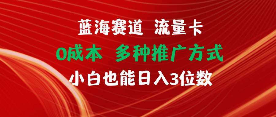 蓝海赛道 流量卡 0成本 小白也能日入三位数创富副业网-网创项目资源站-副业项目-创业项目-搞钱项目创富副业网
