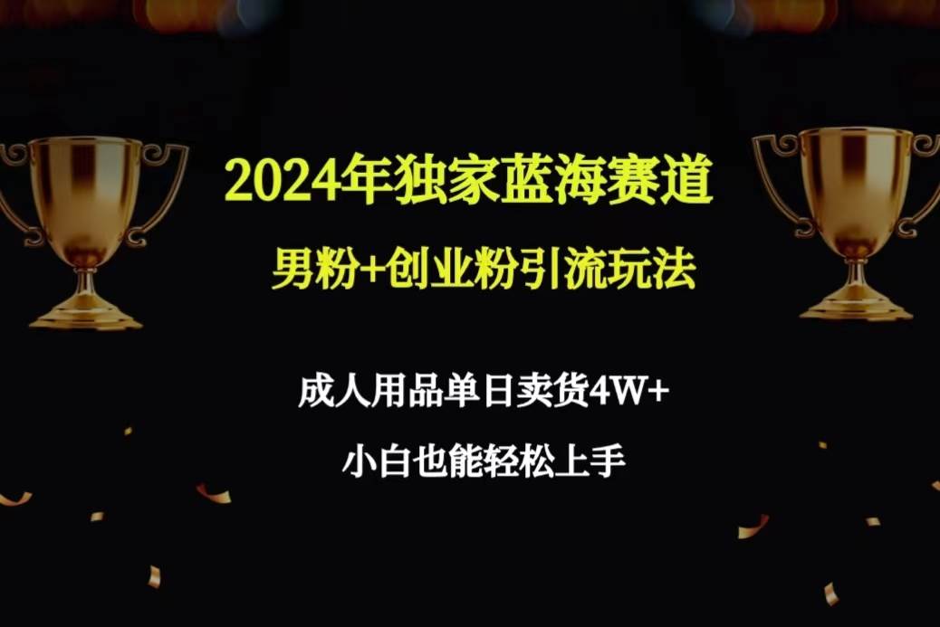 2024年独家蓝海赛道男粉+创业粉引流玩法，成人用品单日卖货4W+保姆教程创富副业网-网创项目资源站-副业项目-创业项目-搞钱项目创富副业网