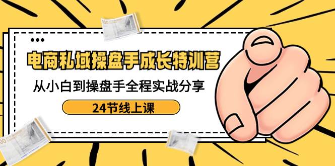 电商私域-操盘手成长特训营：从小白到操盘手全程实战分享-24节线上课创富副业网-网创项目资源站-副业项目-创业项目-搞钱项目创富副业网