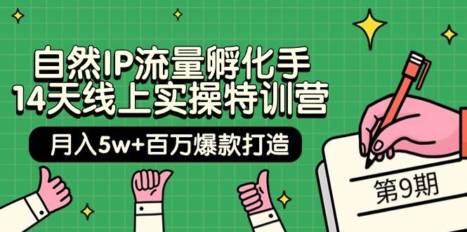 自然IP流量孵化手 14天线上实操特训营【第9期】月入5w+百万爆款打造 (74节)创富副业网-网创项目资源站-副业项目-创业项目-搞钱项目创富副业网