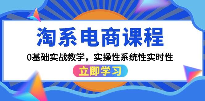 淘系电商课程，0基础实战教学，实操性系统性实时性（15节课）创富副业网-网创项目资源站-副业项目-创业项目-搞钱项目创富副业网
