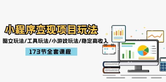 小程序变现项目玩法：图文玩法/工具玩法/小游戏玩法/稳定高收入/173节课程创富副业网-网创项目资源站-副业项目-创业项目-搞钱项目创富副业网