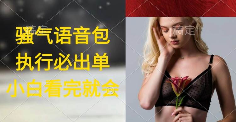 执行就出单，日入2000+，超火骚气语音包，小白看完课程就能马上实操创富副业网-网创项目资源站-副业项目-创业项目-搞钱项目创富副业网