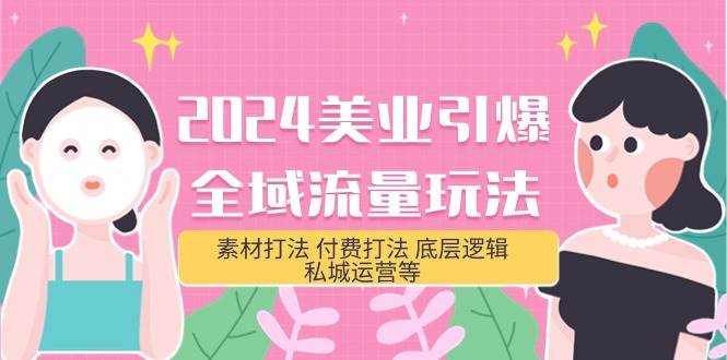 2024美业-引爆全域流量玩法，素材打法 付费打法 底层逻辑 私城运营等(31节)创富副业网-网创项目资源站-副业项目-创业项目-搞钱项目创富副业网