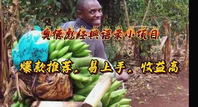 奥德彪经典语录小项目，爆款推荐，易上手，收益高创富副业网-网创项目资源站-副业项目-创业项目-搞钱项目创富副业网