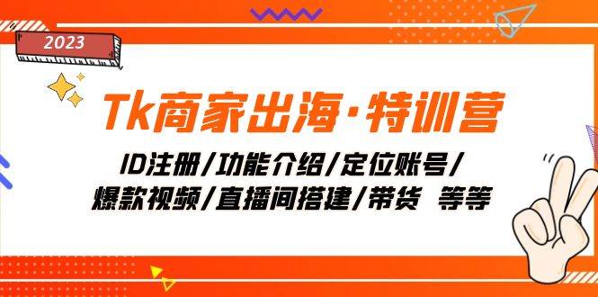 Tk商家出海·特训营：ID注册/功能介绍/定位账号/爆款视频/直播间搭建/带货创富副业网-网创项目资源站-副业项目-创业项目-搞钱项目创富副业网