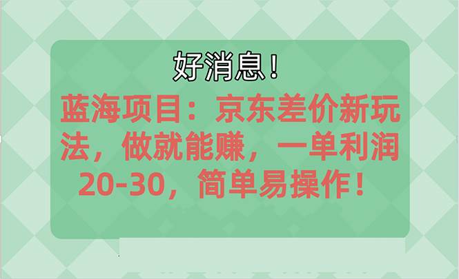 越早知道越能赚到钱的蓝海项目：京东大平台操作，一单利润20-30，简单…创富副业网-网创项目资源站-副业项目-创业项目-搞钱项目创富副业网