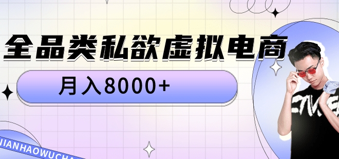 全品类私域虚拟电商，月入8000+创富副业网-网创项目资源站-副业项目-创业项目-搞钱项目创富副业网