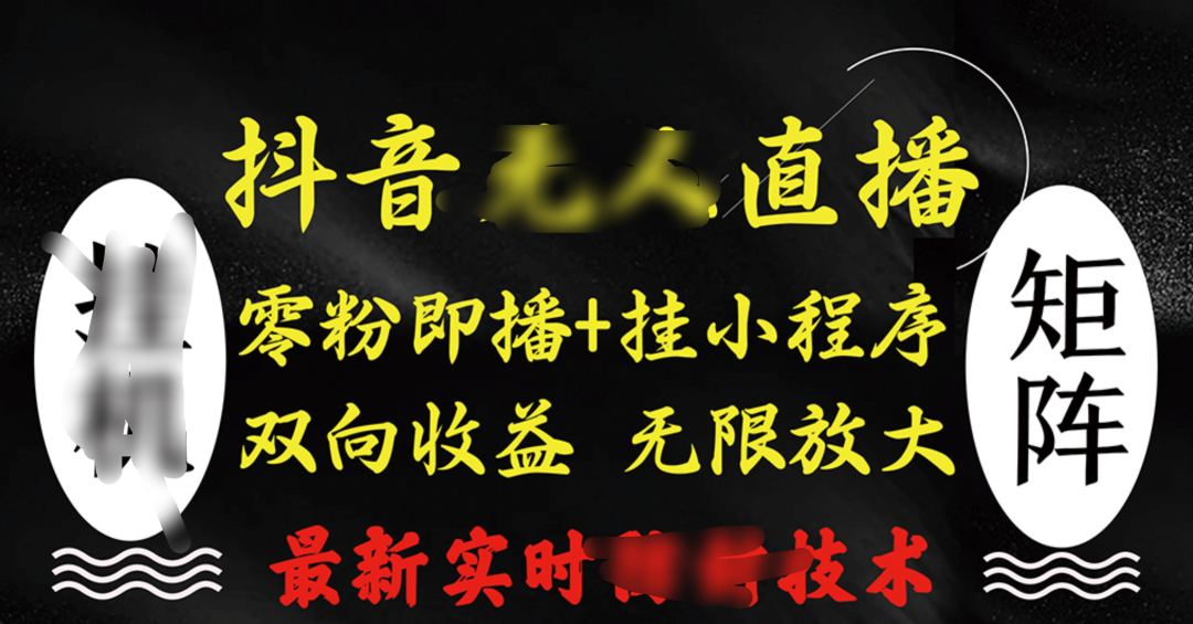 抖音无人直播最新独家玩法，小雪花+撸音浪双向收益，可矩阵放大创富副业网-网创项目资源站-副业项目-创业项目-搞钱项目创富副业网