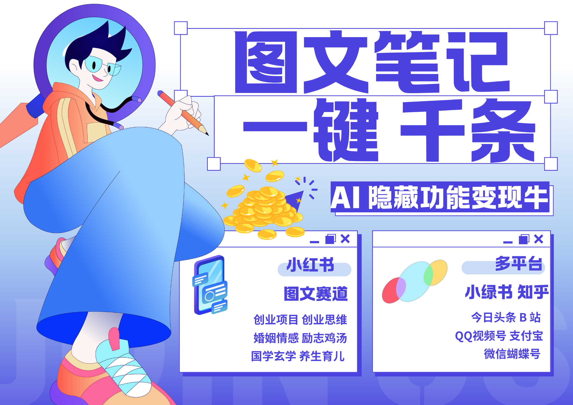 小红书小绿书 秒生图文一键千条 轻松变现3W+创富副业网-网创项目资源站-副业项目-创业项目-搞钱项目创富副业网