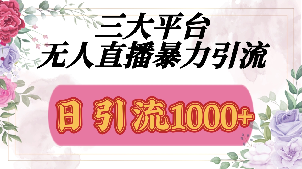 抖音，快手，视频号全平台通用，无人直播引流法，利用图片,模板,整套话术挂机全天支持矩阵操作，无限设备多开，超暴力引流，1000+高质量精准创业粉创富副业网-网创项目资源站-副业项目-创业项目-搞钱项目创富副业网