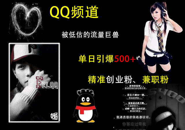 QQ频道，被低估的流量巨兽，单日引爆500+精准创业粉、兼职粉的引流秘籍创富副业网-网创项目资源站-副业项目-创业项目-搞钱项目创富副业网