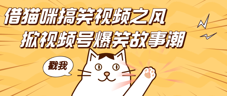 借猫咪搞笑视频之风，掀视频号爆笑故事潮，轻松日赚四位数，开启无门槛赚钱新体验！创富副业网-网创项目资源站-副业项目-创业项目-搞钱项目创富副业网