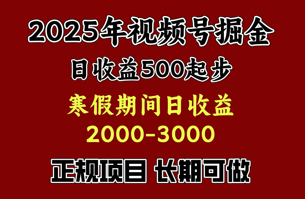 寒假期间一天收益2000+，小白一天就能上手创富副业网-网创项目资源站-副业项目-创业项目-搞钱项目创富副业网