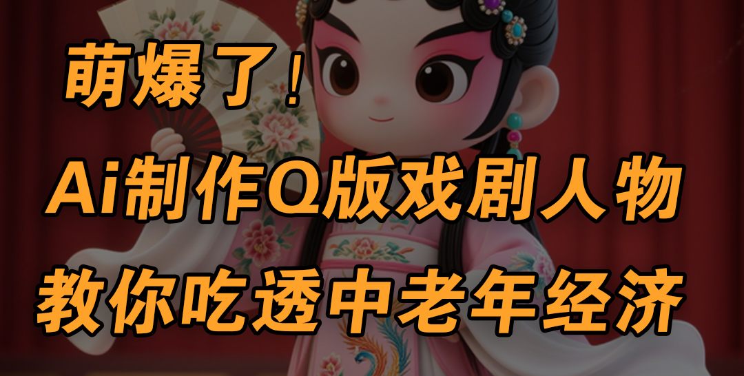 用Ai制作Q版戏剧人物，手把手教你吃透中老年经济，5分钟一个成品，多渠道变现创富副业网-网创项目资源站-副业项目-创业项目-搞钱项目创富副业网