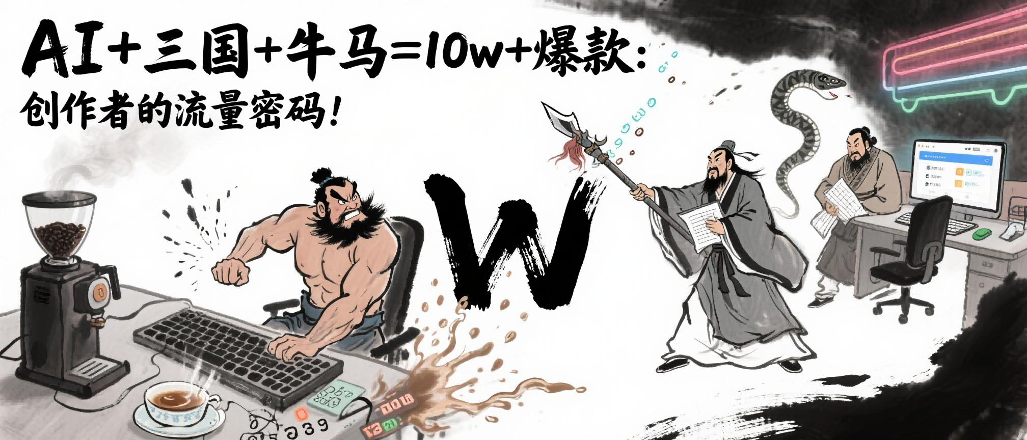 AI+三国+牛马=10w+爆款：创作者的流量密码！创富副业网-网创项目资源站-副业项目-创业项目-搞钱项目创富副业网