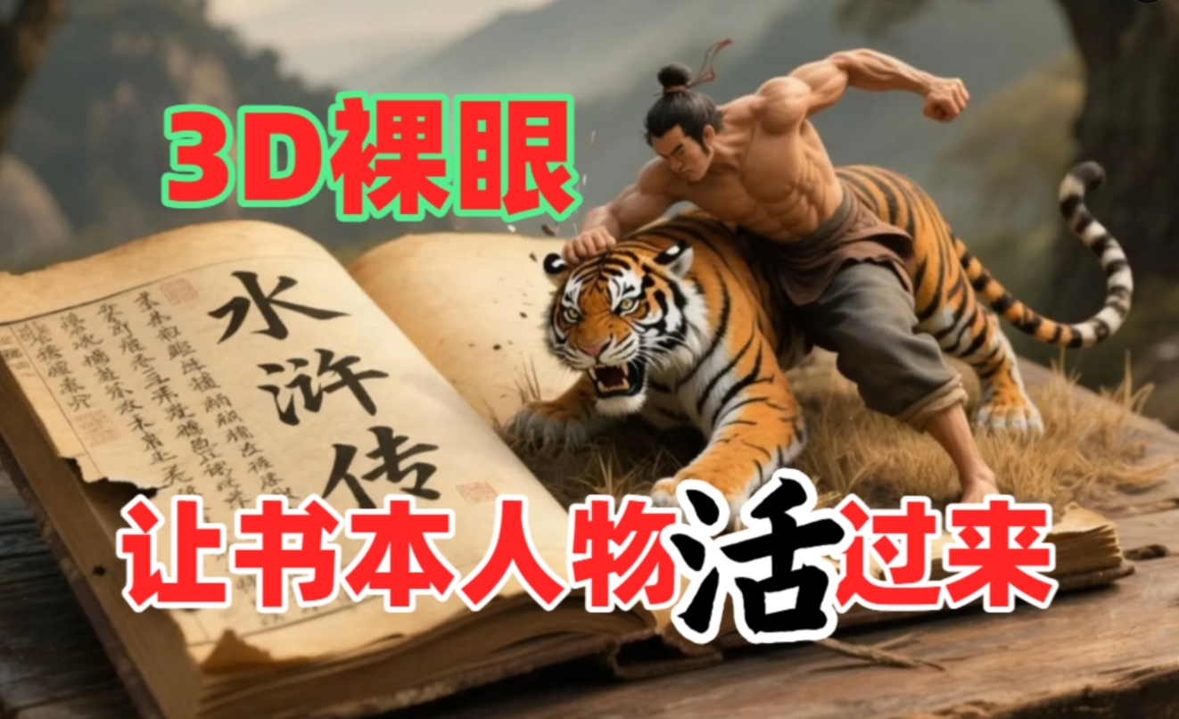书本人物裸眼3D视频，一条视频收益过千，保姆级教程创富副业网-网创项目资源站-副业项目-创业项目-搞钱项目创富副业网